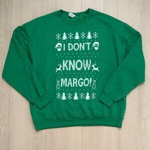 Jerzees Green Holiday Crewneck Sweater